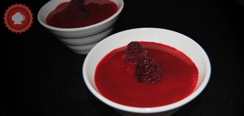 Mousse de framboises et son coulis